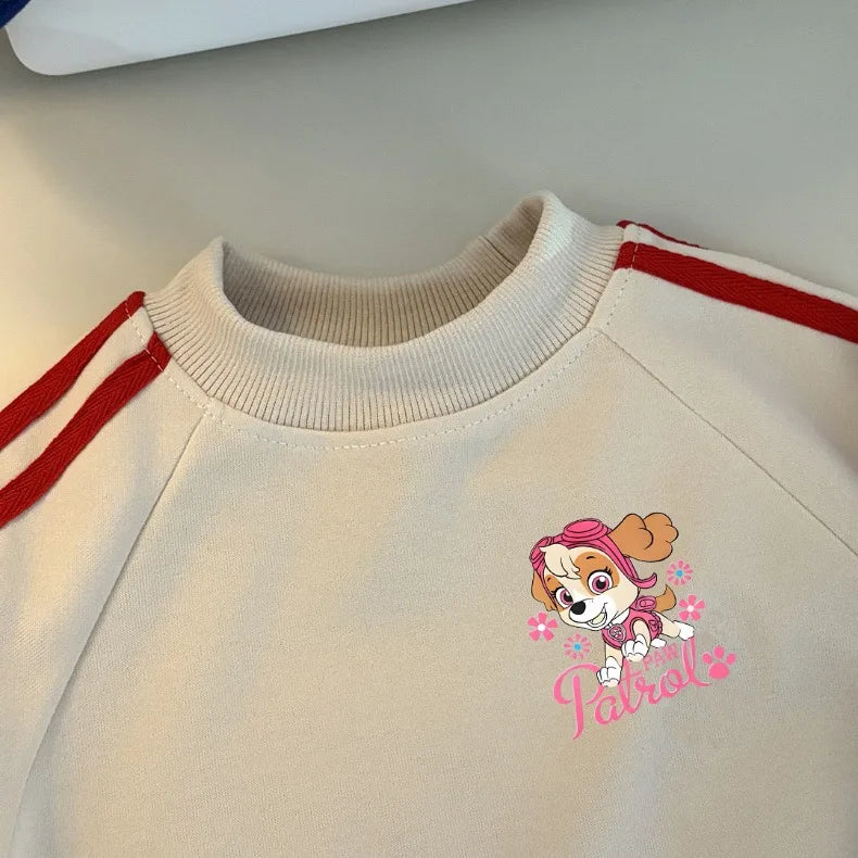 Conjuntos de ropa de primavera con estampado de Patrulla PAW para niños, sudaderas con capucha deportivas a la moda y pantalón largo, conjunto de dos piezas, chándal informal para niños, nuevo