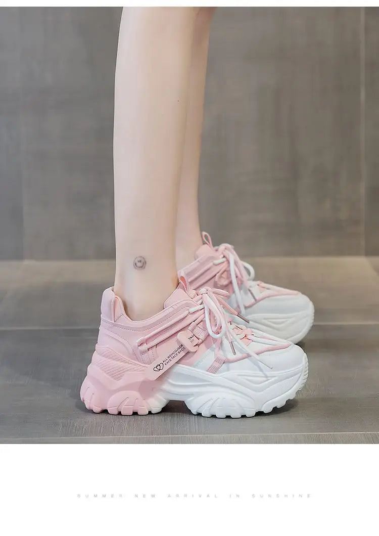 Zapatillas de Plataforma para Mujer - Suela Gruesa, Estilo Casual
