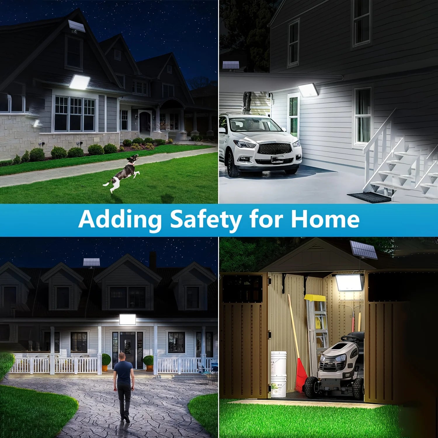 Luz Solar LED 400 con Sensor de Movimiento para Exterior