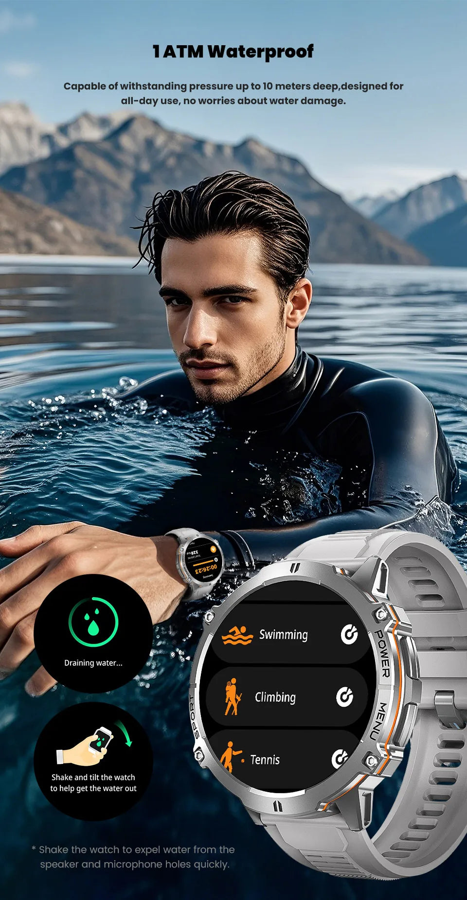 GUHUAVMI TANK X3 Reloj Inteligente Militar AMOLED