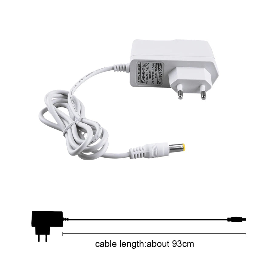 Adaptador de Corriente 12V DC para Controlador LED