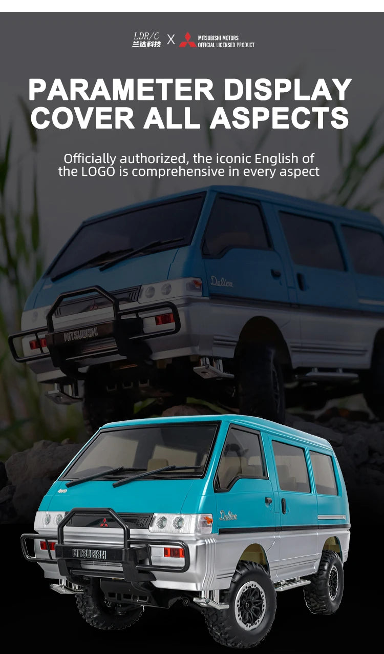 Auto RC Todoterreno LDRC LD1296 1/12 con Caja de Cambios Metálica y LED