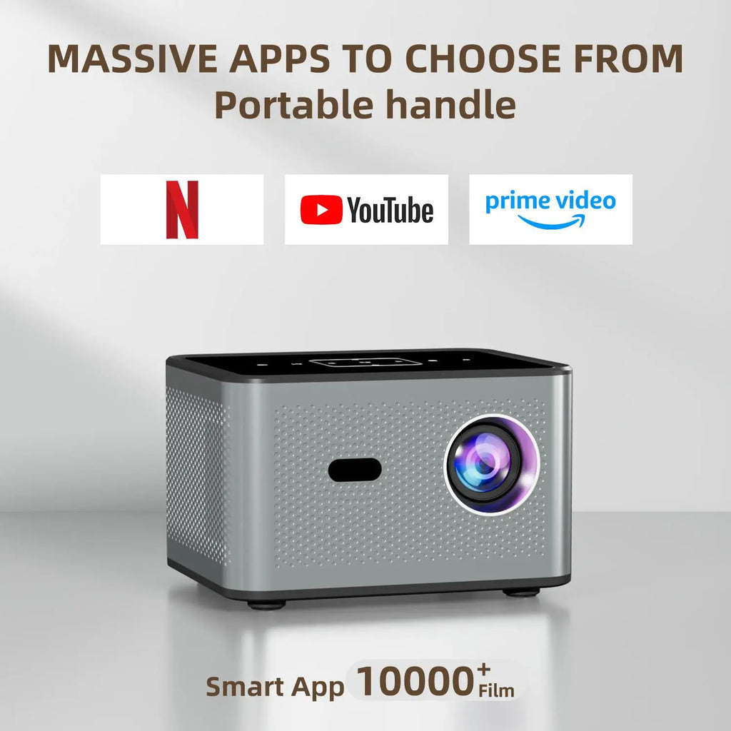 Proyector inteligente portátil X3 Pro nativo 720P 190ANSI Android11 H716 Proyector de cine en casa 4K de WiFi BT5.0 de banda doble
