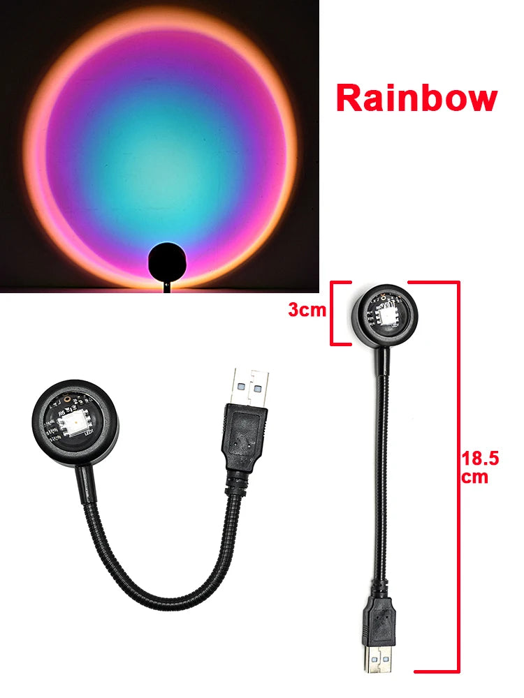 Lámpara LED de Atardecer Proyector de Luz Nocturna