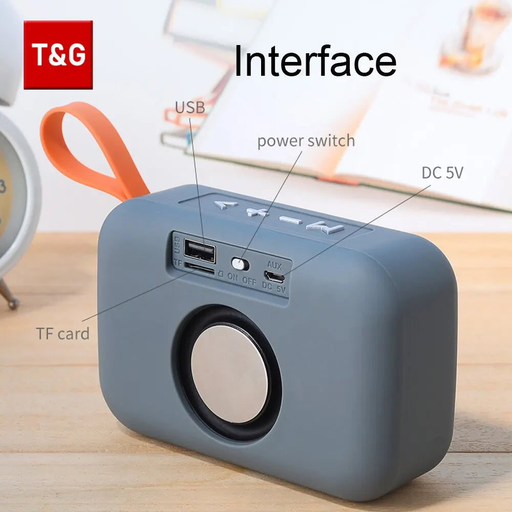 Altavoz T & G portátil Mini barra de sonido inalámbrica Bluetooth 5,0 altavoz HIFI para interiores y exteriores soporte tarjeta TF Radio FM resistente al agua