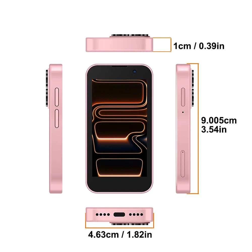 SOYES i17 Mini Smartphone pantalla de 3,0 "2GB RAM 16GB ROM Dual SIM en espera Cámara Dual Android 9,0 múltiples aplicaciones compatible con teléfono pequeño