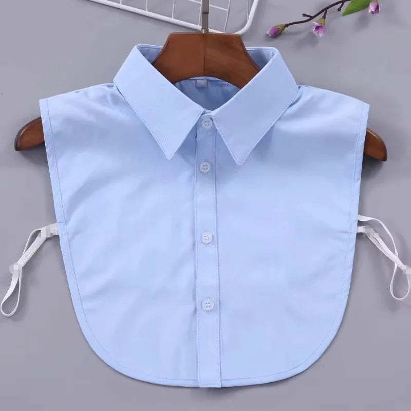 Cuello de Camisa Falso Desmontable Talla Única con Botones