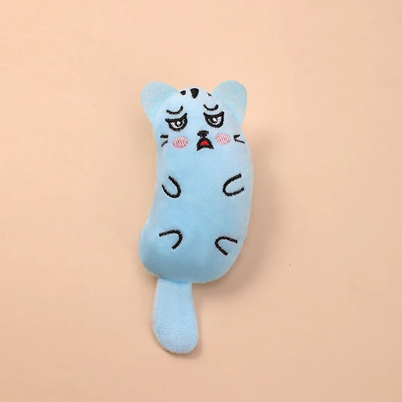 Juguetes con forma de perro y gato de dibujos animados, muñecos de peluche para cachorros resistentes a mordeduras, interactividad de autodenimiento para rechinar y limpiar los dientes