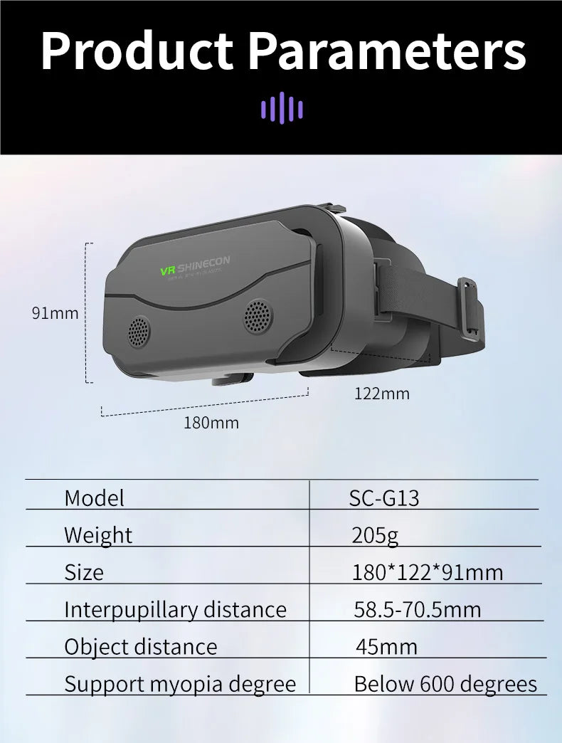 Gafas de realidad Virtual 3D VR, dispositivos de auriculares, lentes de casco, gafas inteligentes para teléfonos inteligentes, teléfono móvil, juego de visor Viar