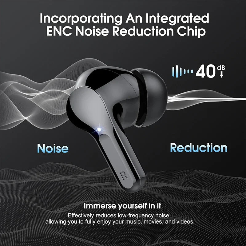 Auriculares Inalámbricos Bluetooth 5.3 ANC HiFi 48H Pantalla LED