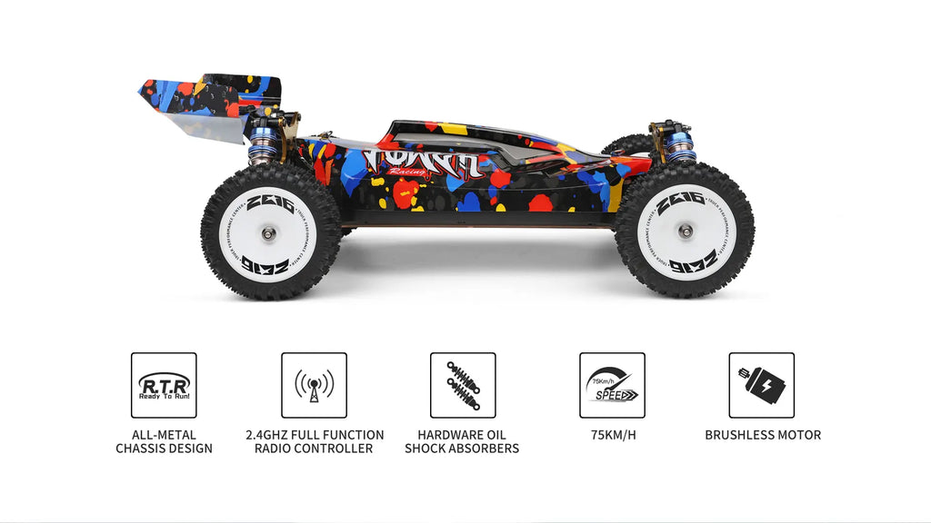 WLtoys 1/12 Autos RC 124017 124007 124016 124020 2.4G de Alta Velocidad   Coche de Carreras a Control Remoto sin Escobillas 4WD 75km/h, Juguete para Niños, Regalo