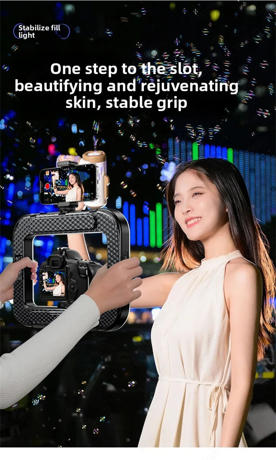 Anillo de mano portátil, luz LED, nueva jaula de conejo, iluminación, lámpara de fotografía para transmisión en vivo móvil, decoración de luz para Selfie