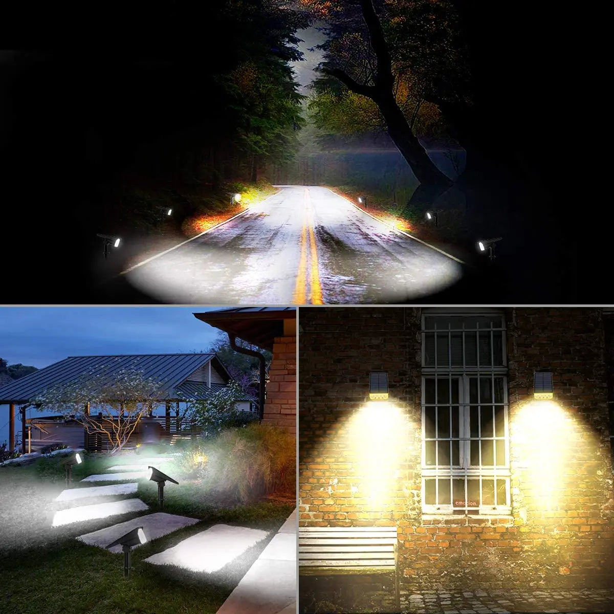 Foco Solar LED para Exteriores, Superbrillante con Temperatura Ajustable IP65