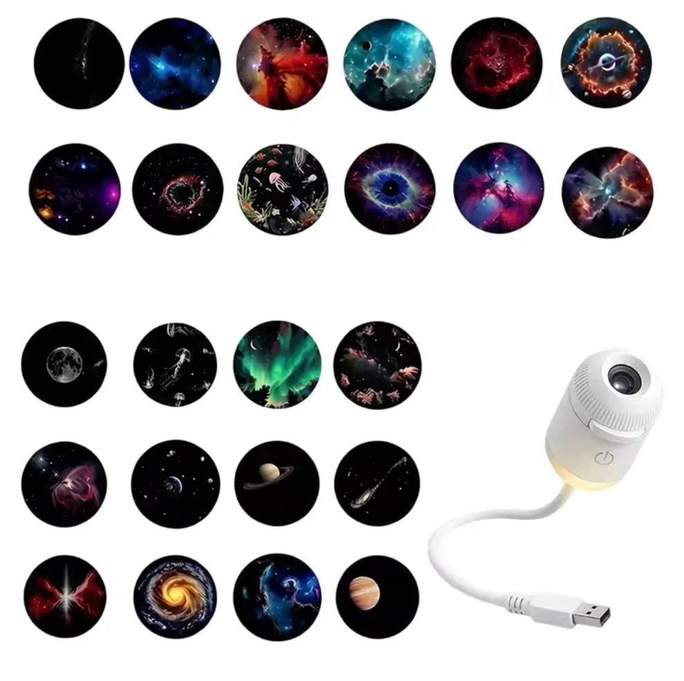 Proyector de estrellas Galaxy 2 en 1, luz nocturna decorativa
