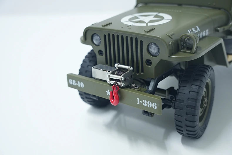Coche RC JJRC C8815, Jeep Willys 1941, 2.4g 4WD RTR, Crawler, Camioneta Militar Todoterreno, Juguete de Escala, Regalo para Niños