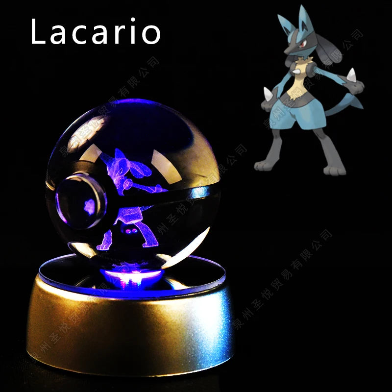 Lámpara Nocturna Pokémon Bola de Cristal 3D Pikachu