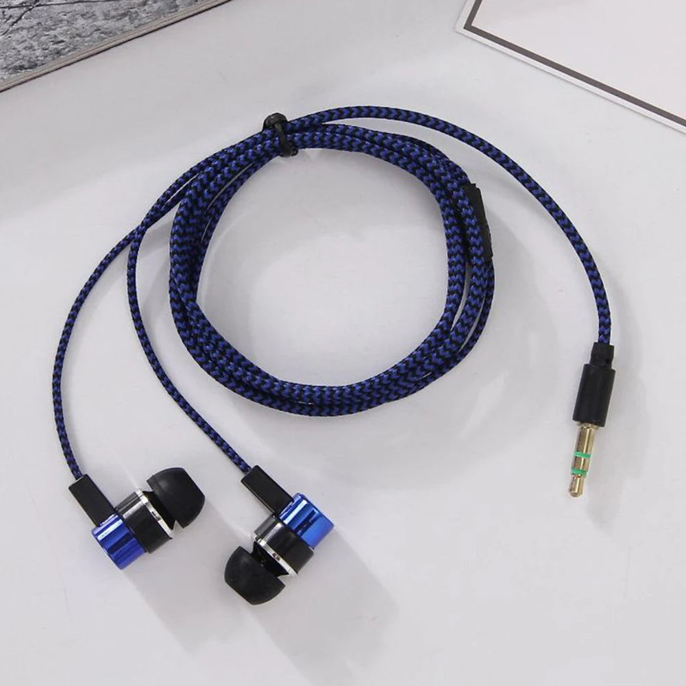 Experimente graves potentes con auriculares internos con cable, auriculares estéreo de 3,5 mm para dispositivos móviles, diseño con aislamiento de ruido