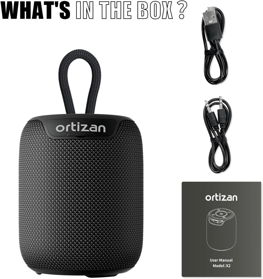 Ortizan Altavoz Bluetooth Portátil 15W IPX7 TF/AUX