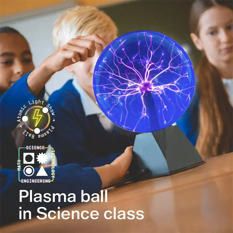 Lámpara de Plasma Mágica LED, Bola de Cristal Táctil para Decoración