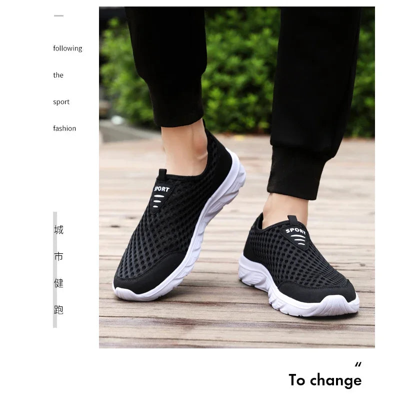 YRZL, zapatos informales ligeros para hombre, zapatillas informales transpirables sin cordones para hombre, zapatos planos antideslizantes para caminar al aire libre, talla 39-46
