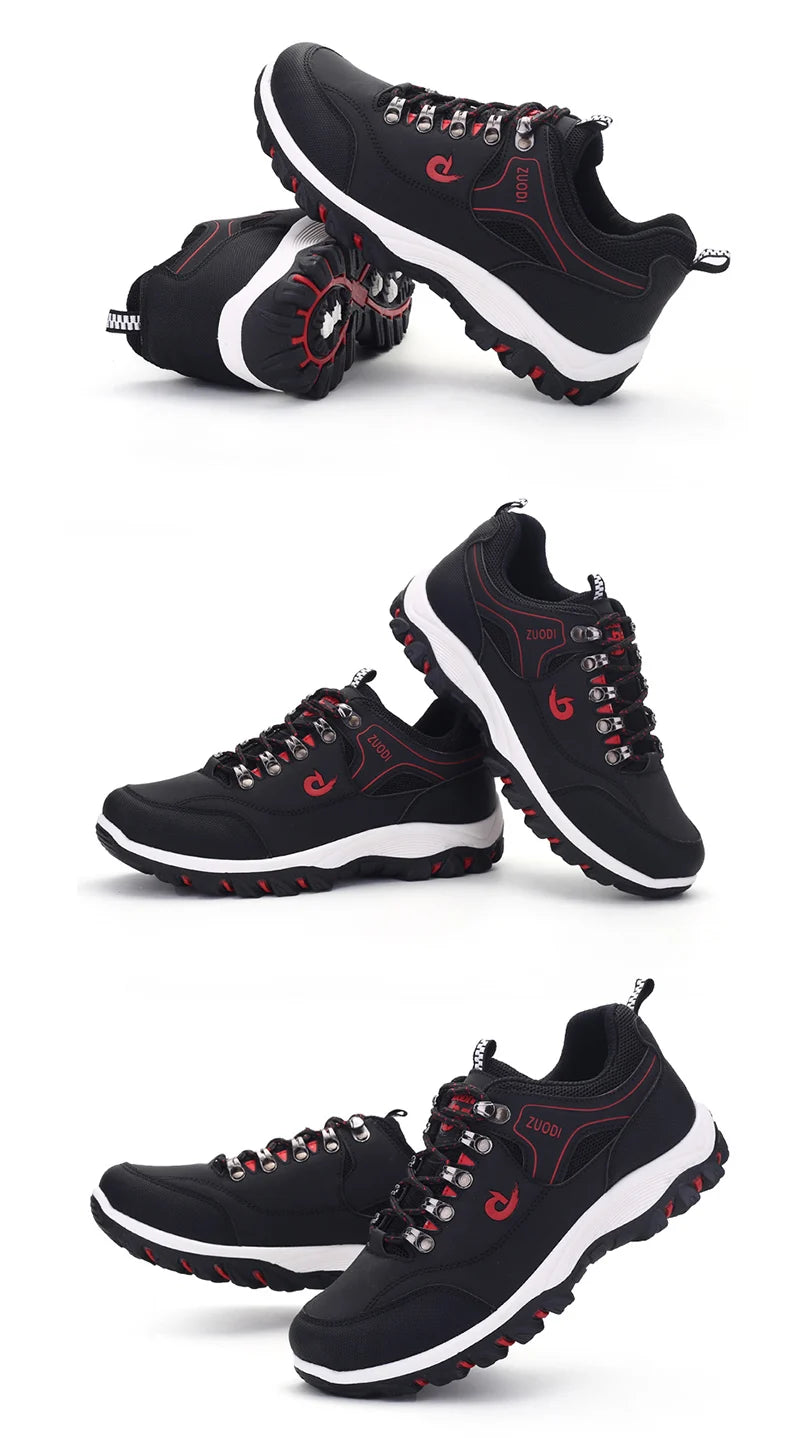 Zapatos informales de cuero para hombre, zapatillas deportivas para correr, Tenis ligeros para caminar, Otoño e Invierno