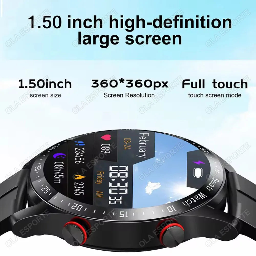 2025 nuevo reloj inteligente para hombres pantalla completamente táctil de 1,5 pulgadas llamada Bluetooth relojes de hombre de negocios Fitnes reloj inteligente deportivo para Android IOS