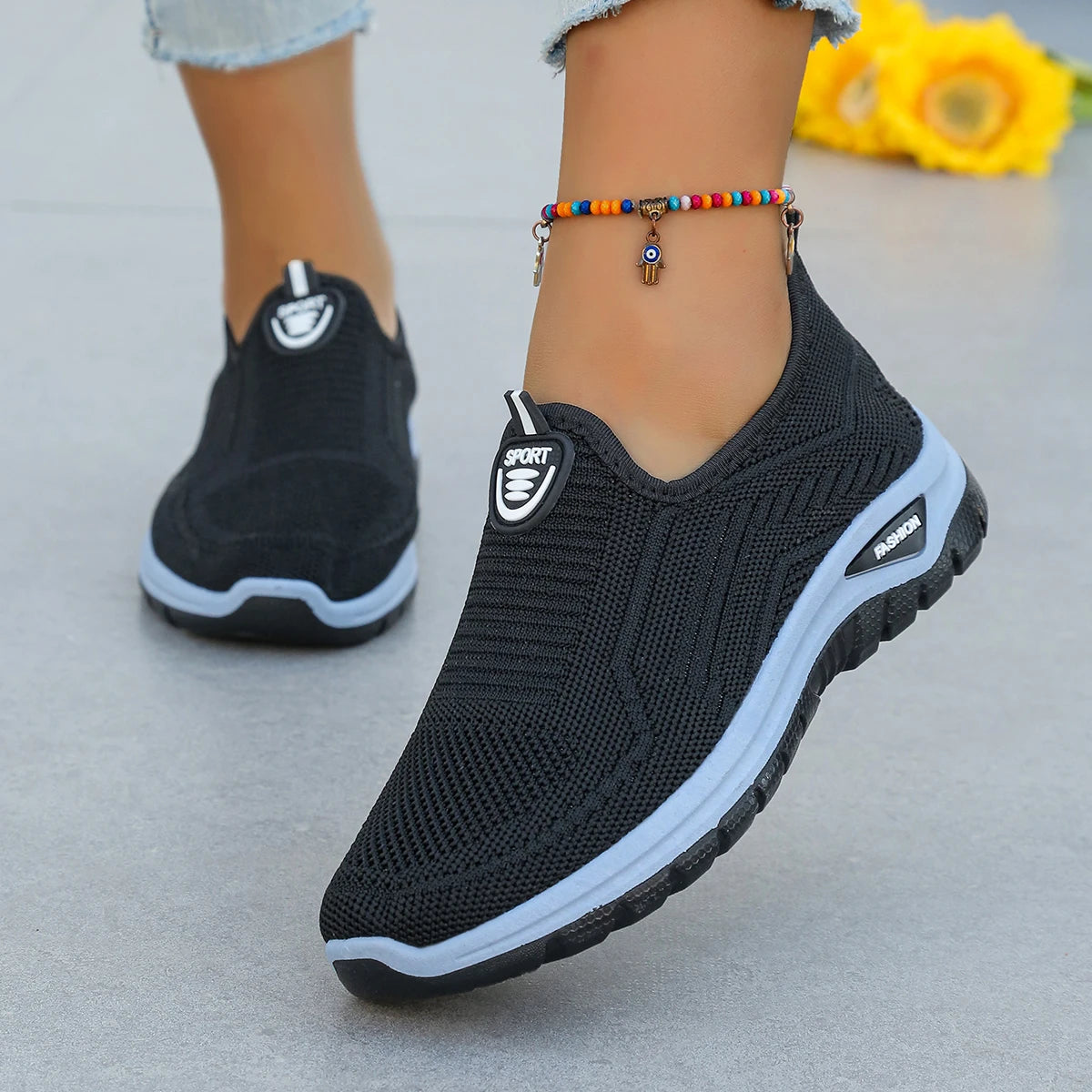 Zapatillas de Mujer Sin Cordones Tejido Transpirable
