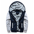 Chaqueta Gruesa con Forro Polar para Hombre, Capucha y Cremallera
