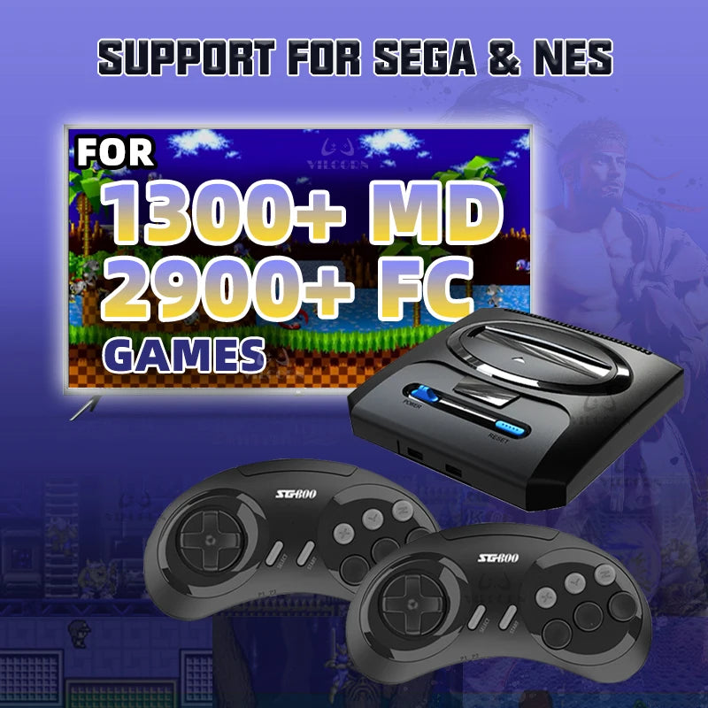 VILCORN Game Stick 4k TV HD Out, consola de juegos Retro clásica para Sega Nes Dendy, controlador inalámbrico, Gamepad, soporte para 2 jugadores