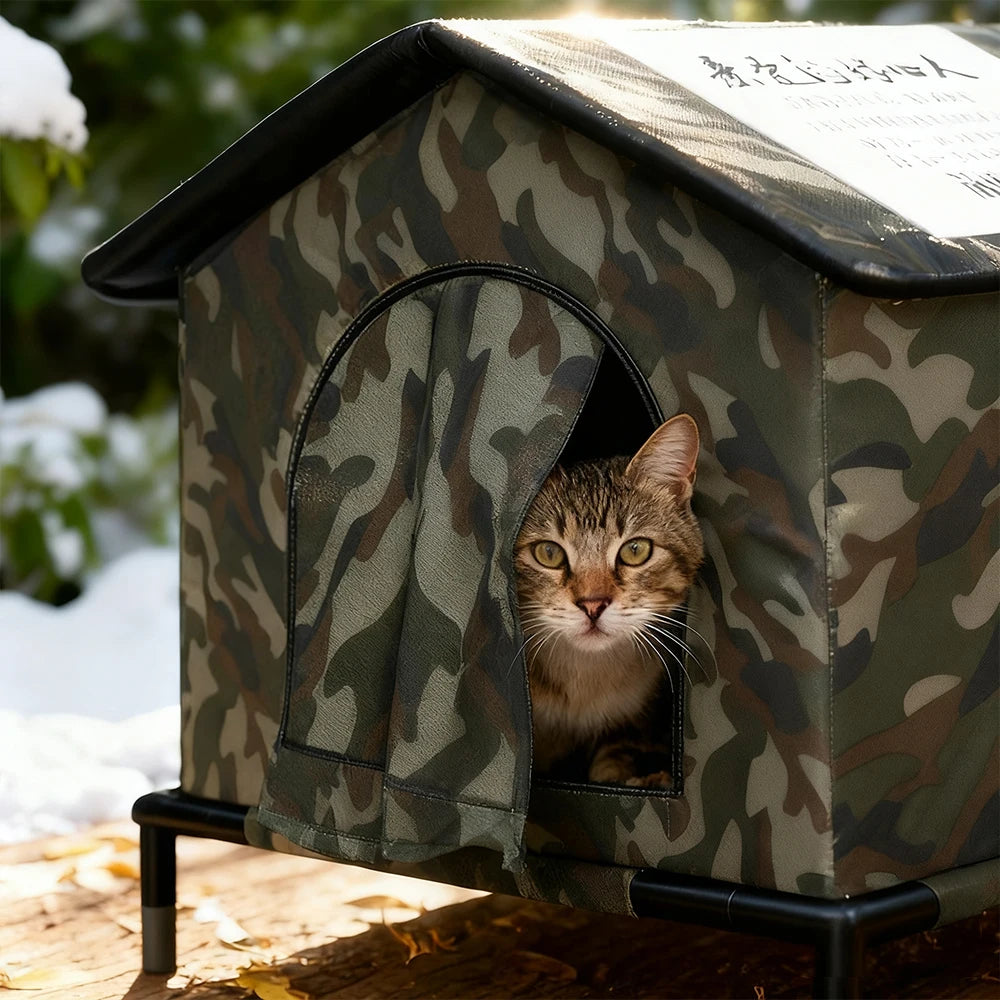 Casa para Gatos Plegable Impermeable para Exteriores