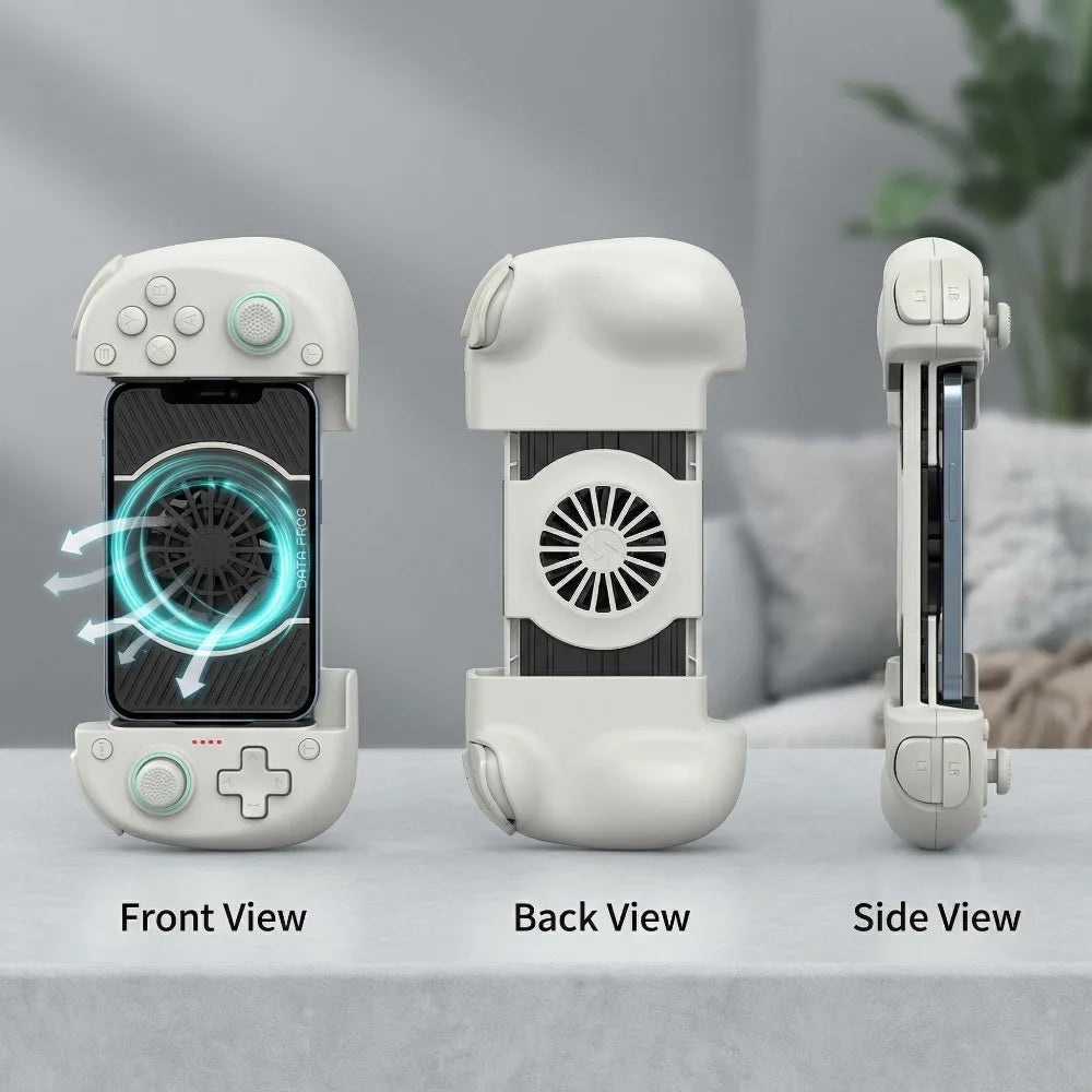 Controlador de Juego Inalámbrico con Ventilador de Refrigeración, Gamepad Extensible para Android, iOS, PC/Switch, Xbox con Joysticks de Efecto Hall