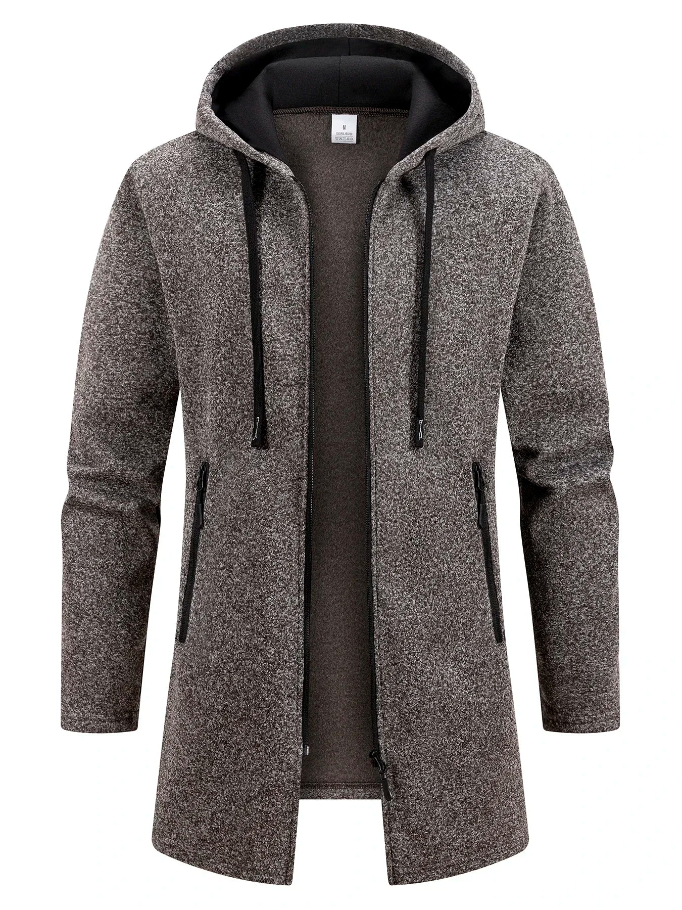 Chaqueta con Capucha y Cremallera para Hombre – Abrigo Polar