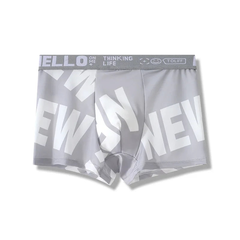 Ropa interior de seda para hombre - pantalones de pierna recta cómodos de talla grande para estudiantes - pantalones de cuatro esquinas modernos para chicos - estilo veraniego