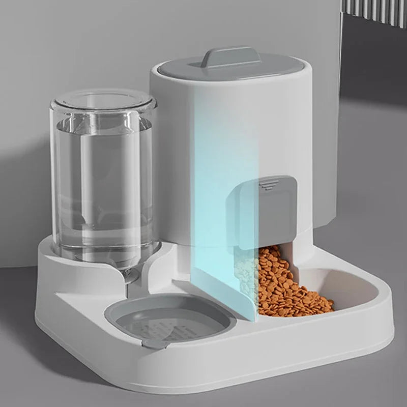 Alimentación y agua potable para mascotas, comida dos en uno, cuenco de agua potable y alimentación suave de gran capacidad, cuenco de comida para gatos, cuenco para perros