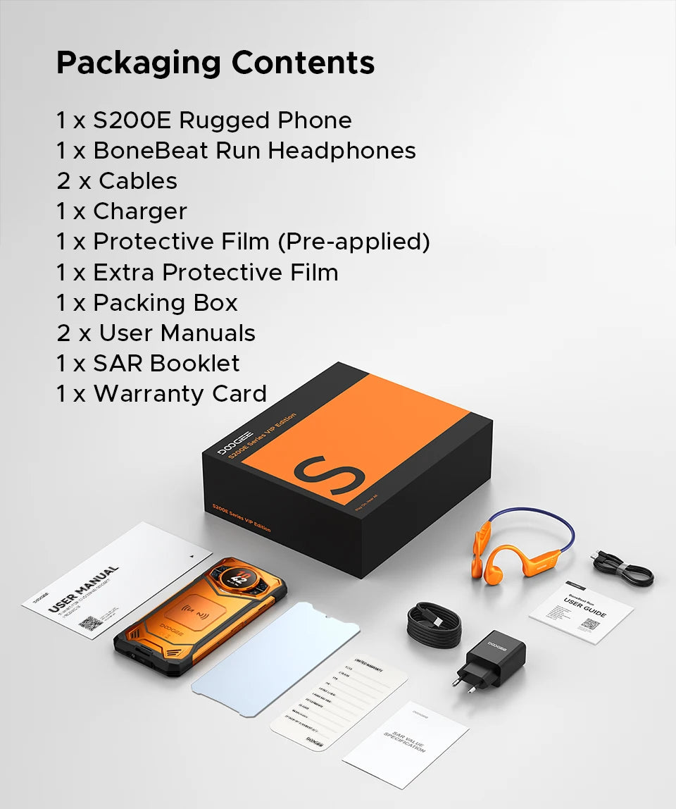 DOOGEE S200E 5G | Celular Resistente 256GB + 48GB RAM + Batería 10100mAh