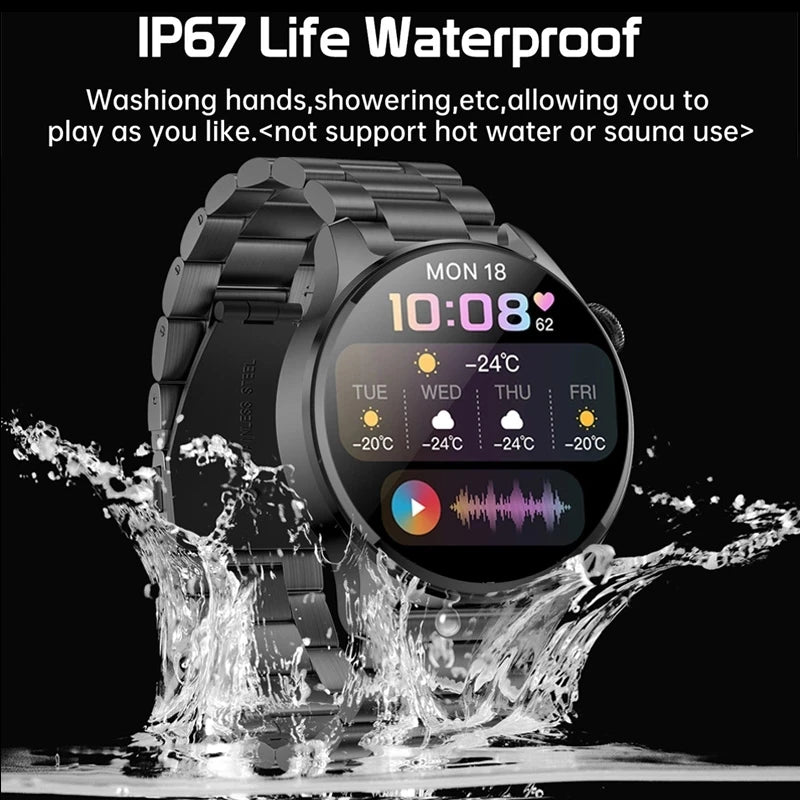 Smartwatch LIGE hombre, llamadas Bluetooth, pantalla AMOLED, resistente al agua