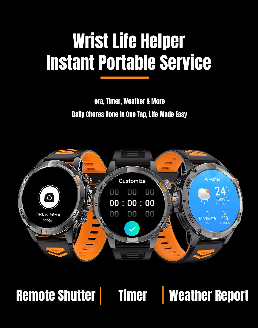 2026 nuevo reloj inteligente militar GPS para hombres construcción GPS linterna LED 10ATM impermeable ritmo cardíaco deporte BT llamada HD AMOLED Smartwatch