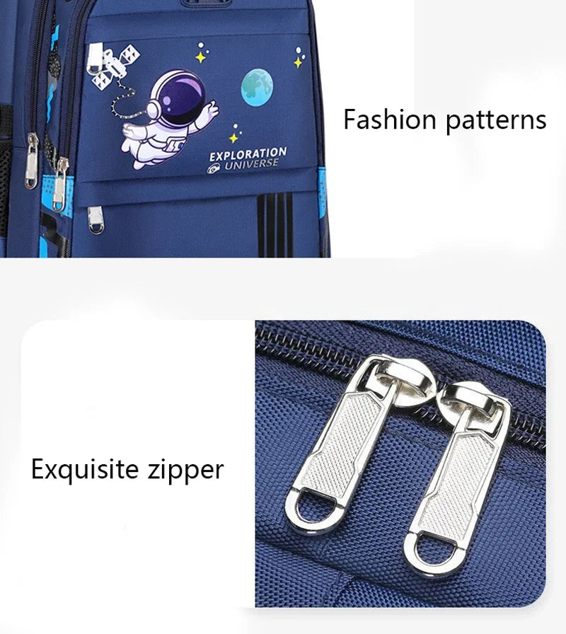 Mochila Escolar Astronauta Impermeable para Niños de 2 a 16 Años