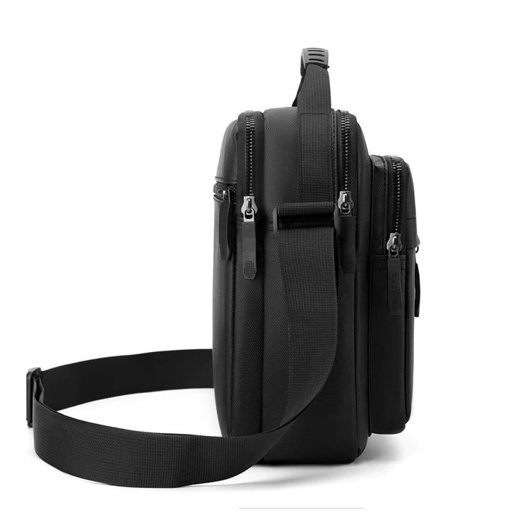 Bolso bandolera duradero, correa ajustable para el hombro, diseño multicapa, cremallera segura: bolsa de almacenamiento multifuncional