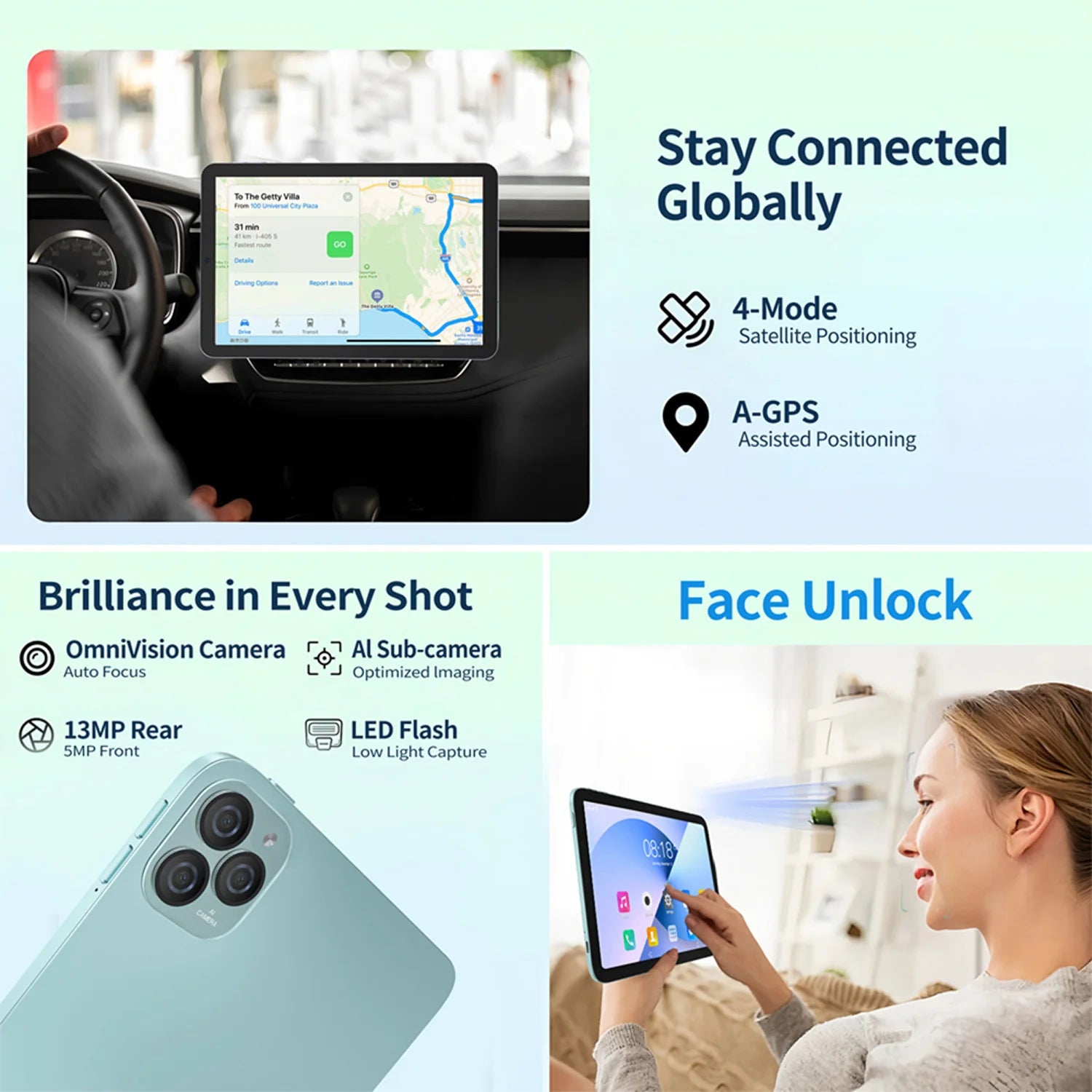 Nuevas tabletas Android de 11 pulgadas Octa Core 12GB + 128GB Rom Android 14 Google Play 4G LTE 5G llamada telefónica tableta WiFi Bluetooth 7000mAh