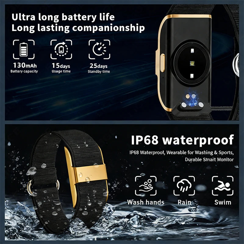 Smartwatch deportivo LIGE con monitor cardíaco, oxígeno en sangre y resistencia IP68
