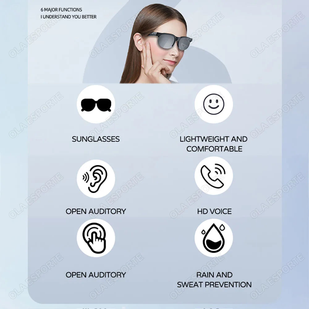 Gafas Inteligentes con Auriculares Bluetooth 5.3