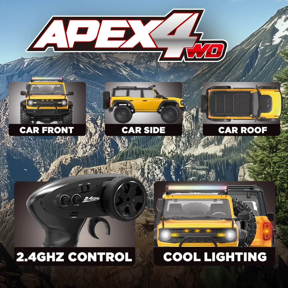 Coche RC 1:16 Monster Truck 4WD, Todoterreno Eléctrico, Regalos para Niños