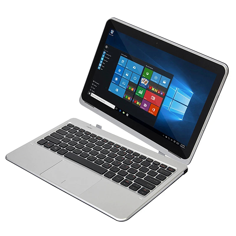Tablet PC 2 en 1 con Windows 10, pantalla IPS de 11.6 pulgadas y resolución 1366*768, teclado acoplable, 2GB de RAM DDR, 64GB de ROM, procesador Intel Atom x5-8300 y batería de 9000mAh.