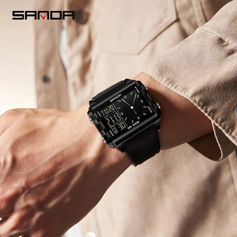 Reloj Digital SANDA Deportivo para Hombre Multifunción Luminoso