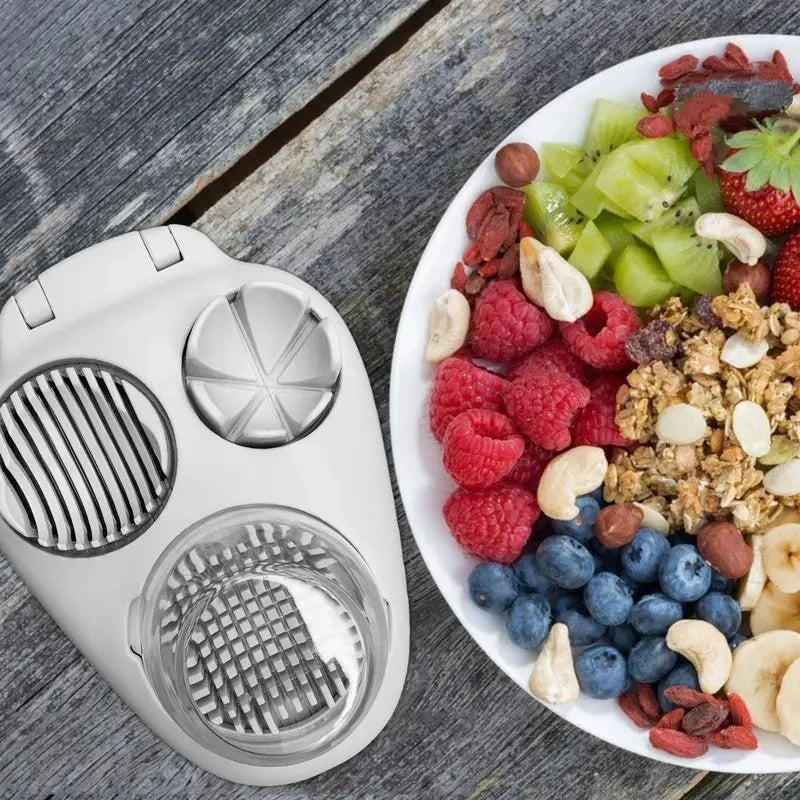 Rebanador de huevos creativo 3 en 1, rebanadores de huevos duros, rebanadores de alimentos de cocina, rebanadores manuales de frutas y verduras, suministros de cocina para el hogar