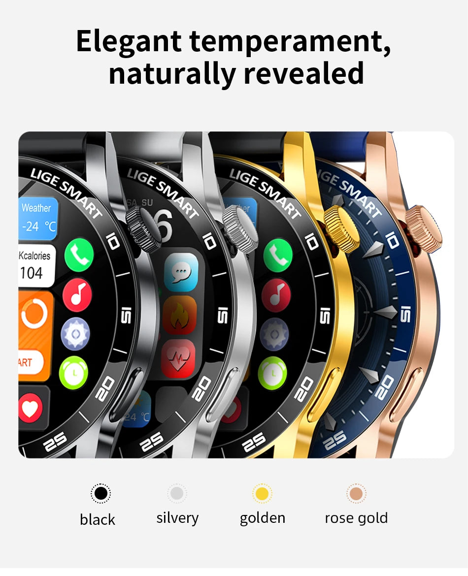 LIGE Reloj Inteligente HD 1.38 Bluetooth