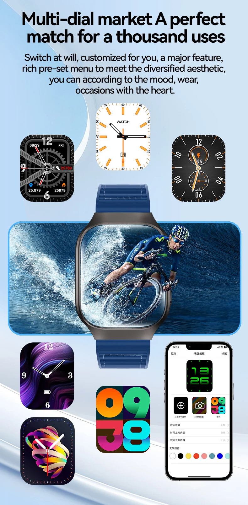 Reloj inteligente LAXASFIT con pantalla curva de 2,01 pulgadas para hombre, Bluetooth 5,3, llamada HD, múltiples modos deportivos, reloj de regalo para mujer