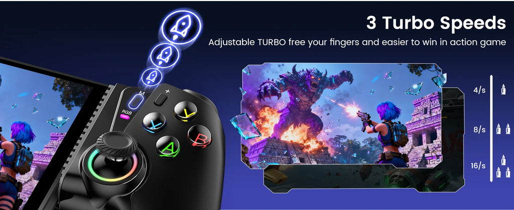BEBONCOOL Bluetooth Gamepad controlador de juegos de efecto Hall para Nintendo Switch 2/Switch/Switch OLED/teléfono Android/iPhone