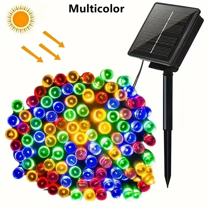 Cadena de Luces LED Solar para Jardín Exterior Decorativa